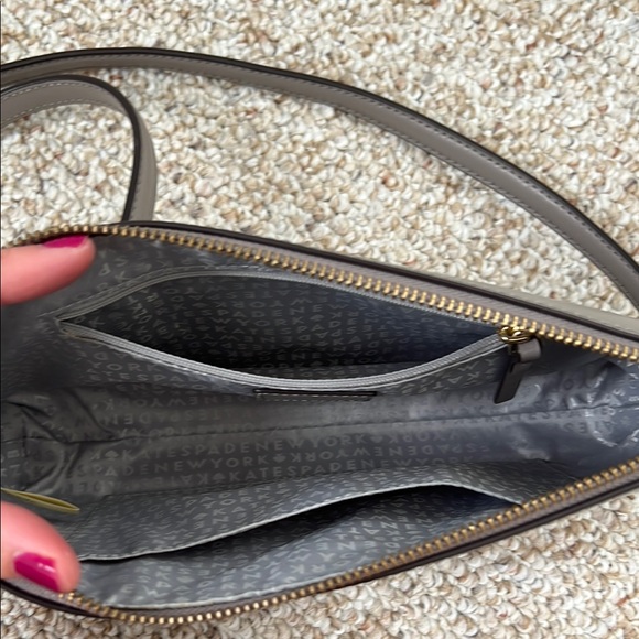 Kate Spade Gray / Light Purple Crossbody Bag with Chain Strap - Picture 5 of 10